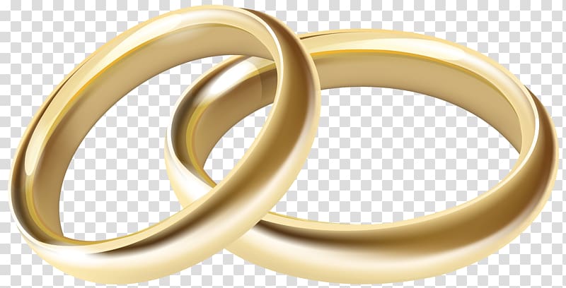 two gold-colored wedding rings illustration, Wedding ring , Wedding Rings transparent background PNG clipart