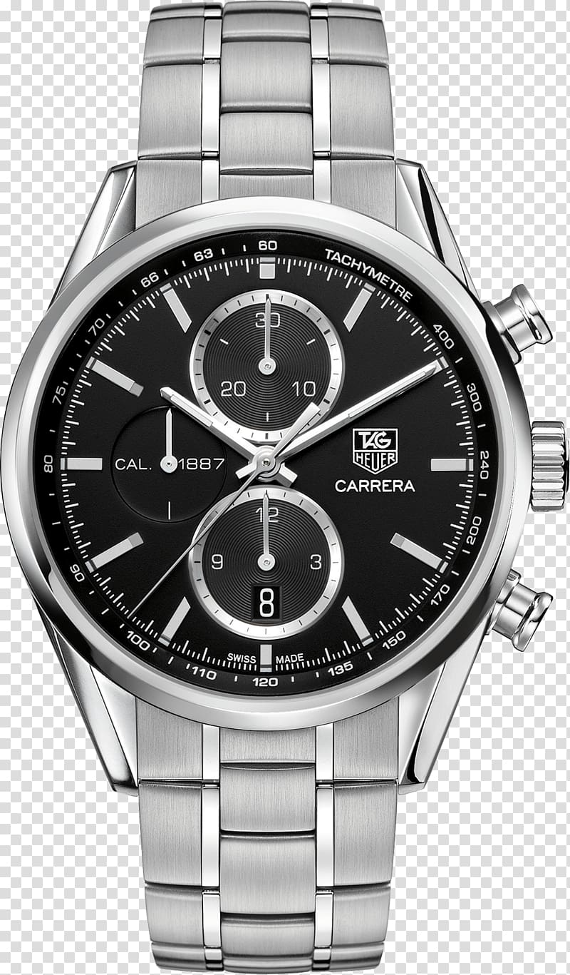 TAG Heuer Men\'s Carrera Calibre 1887 Watch Chronograph Jewellery, watch transparent background PNG clipart