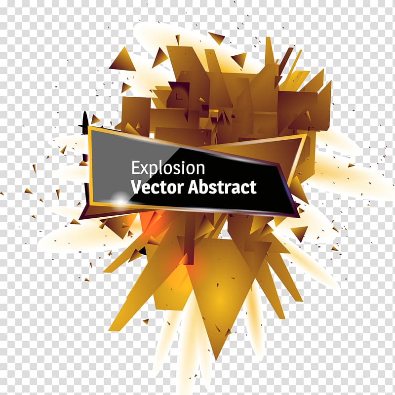 explosion abstract illustration, Banner Abstract art Advertising Explosion, Gold Diamond transparent background PNG clipart