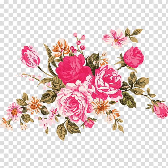 red and pink petaled flowers illustration, Flower Embroidery Carnation, Floral decoration transparent background PNG clipart