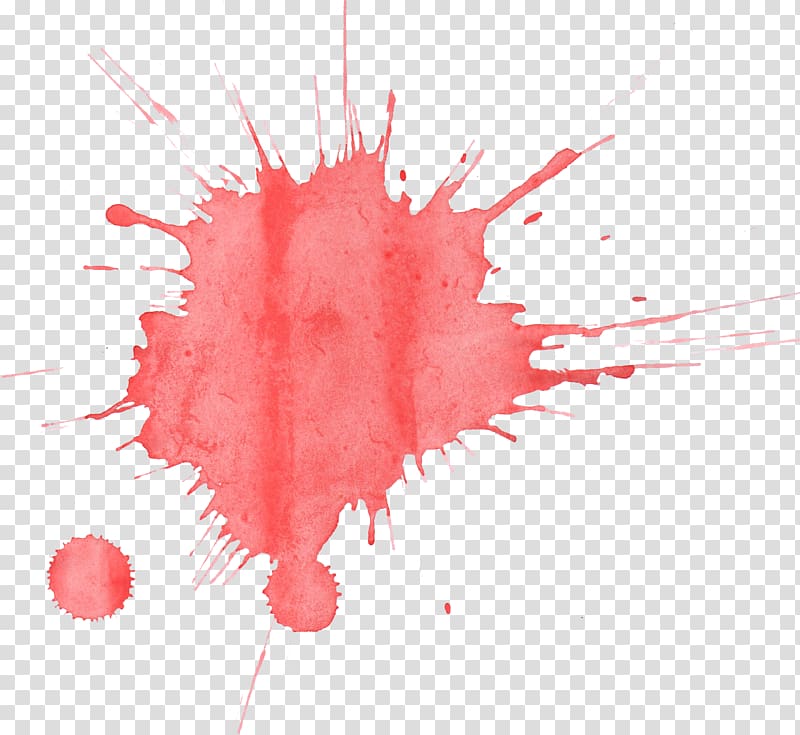 Red Watercolor painting, water color transparent background PNG clipart