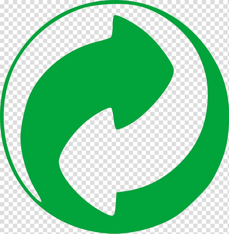 Green Dot Recycling symbol Packaging and labeling , Recycling Symbol Printable transparent background PNG clipart
