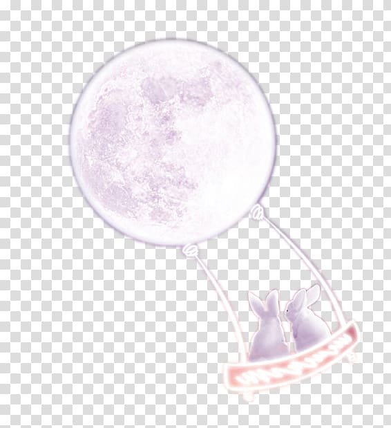 Purple, Hanging on the moon rabbit transparent background PNG clipart