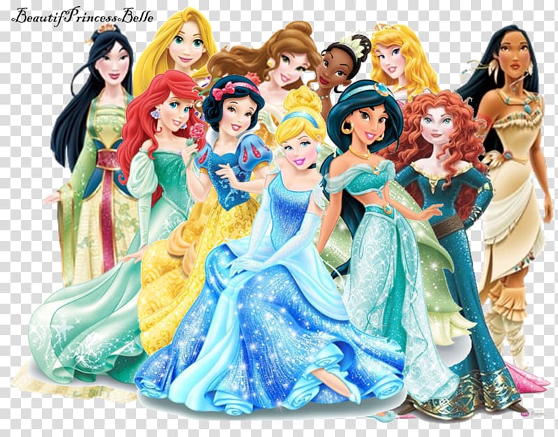 Disney Princess Belle Rapunzel Pocahontas Tiana, merida transparent background PNG clipart