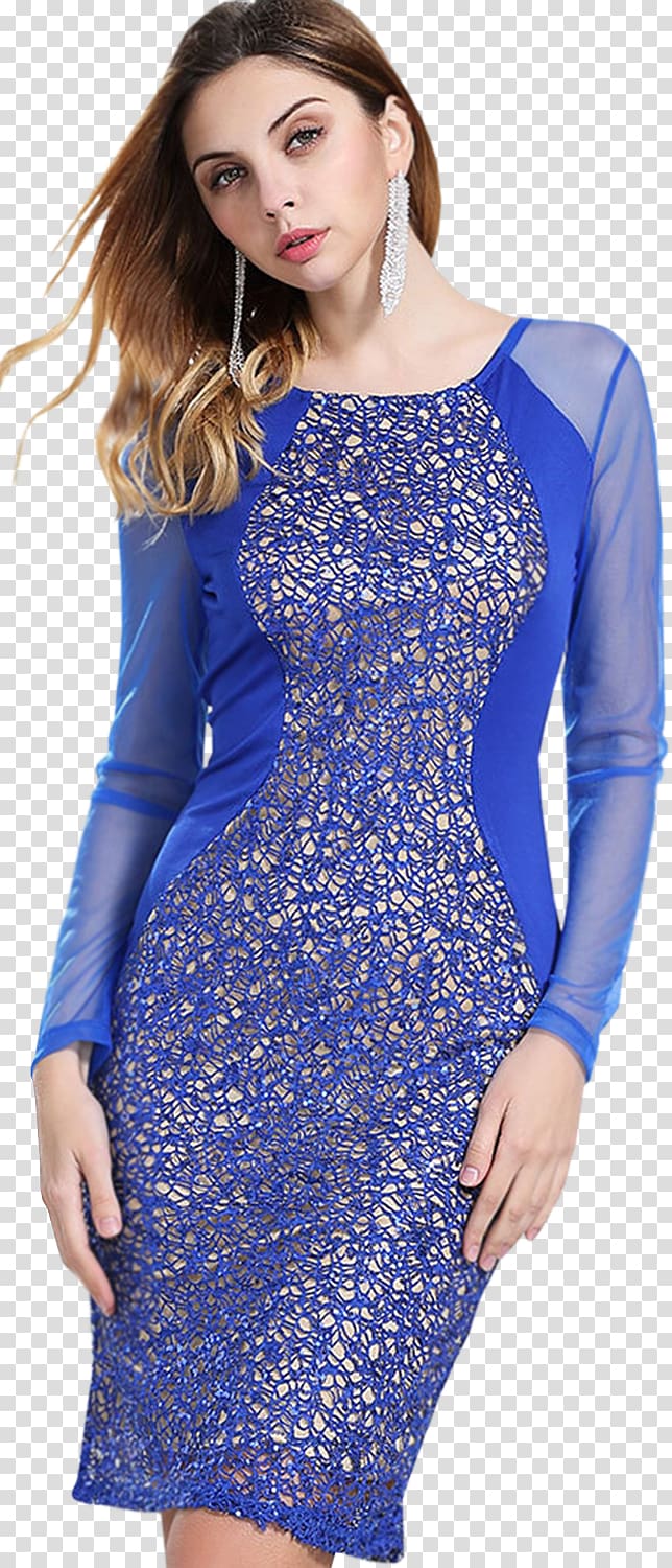 Cocktail dress Supermodel shoot, Blue Lace transparent background PNG clipart