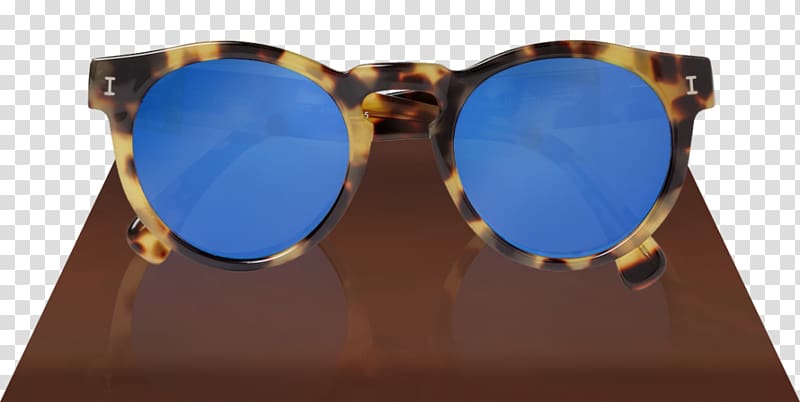 Mirrored sunglasses Eyewear Blue, tortoide transparent background PNG clipart