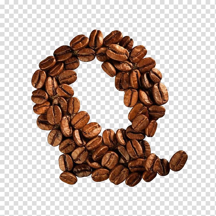 Coffee bean Alphabet Letter Writing system, Coffee beans alphabet transparent background PNG clipart