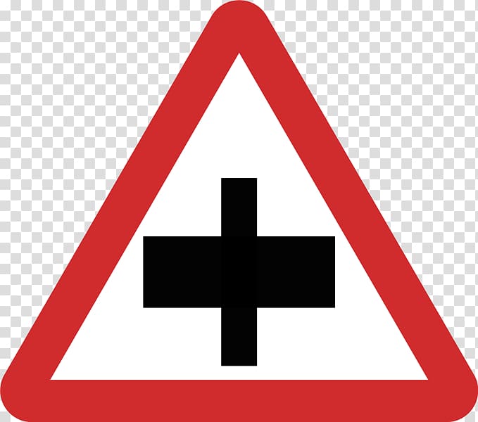 Traffic sign Road junction Warning sign, road transparent background PNG clipart