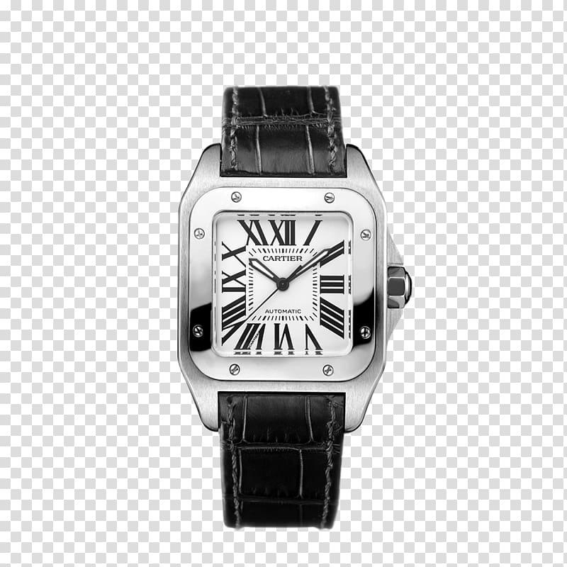 Cartier Automatic watch Diamond Source NYC Strap, luminescent transparent background PNG clipart