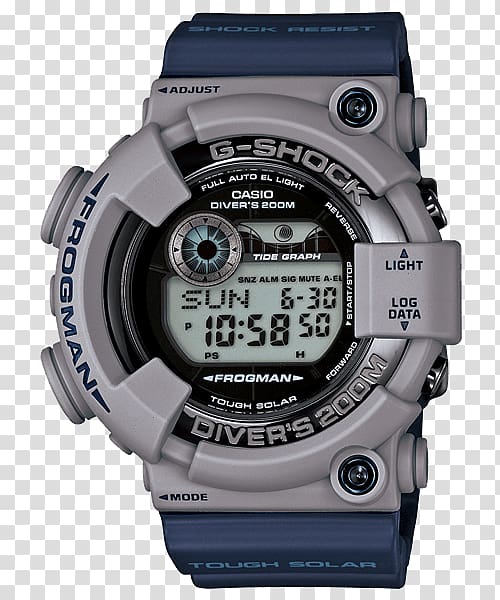 Master of G Casio G-Shock Frogman Watch, watch transparent background PNG clipart