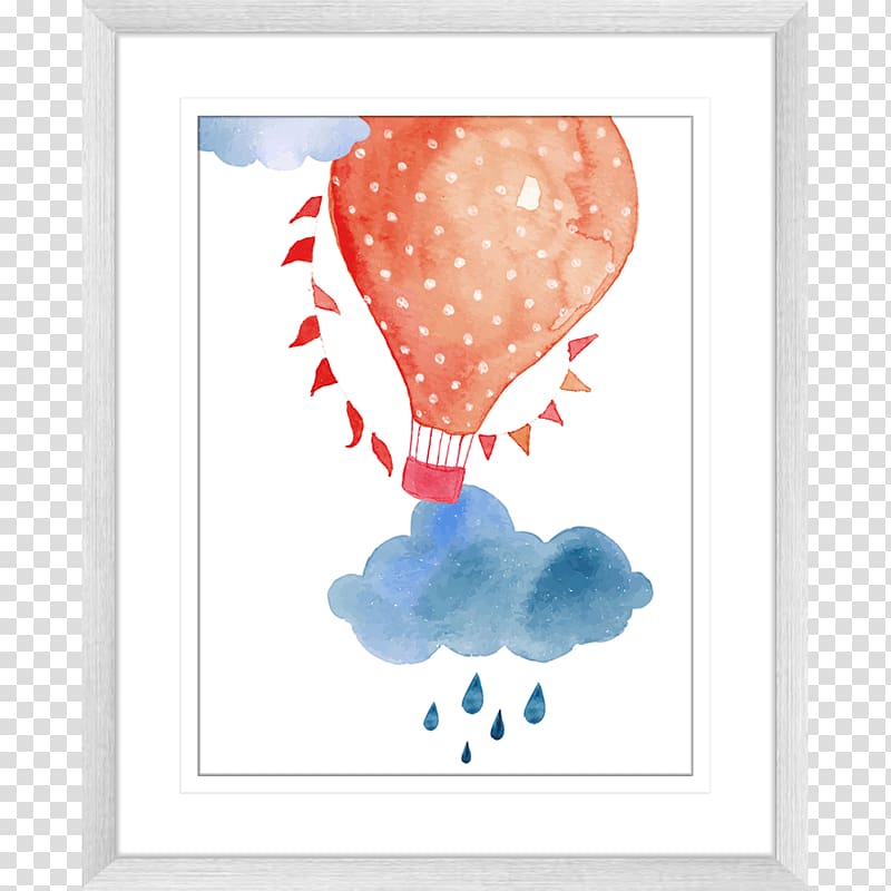 Hot air balloon Watercolor painting Drawing, wall paintings transparent background PNG clipart