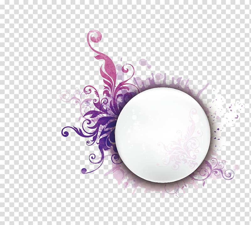 Circle Pattern, Fashion pattern circular border, pink floral border transparent background PNG clipart