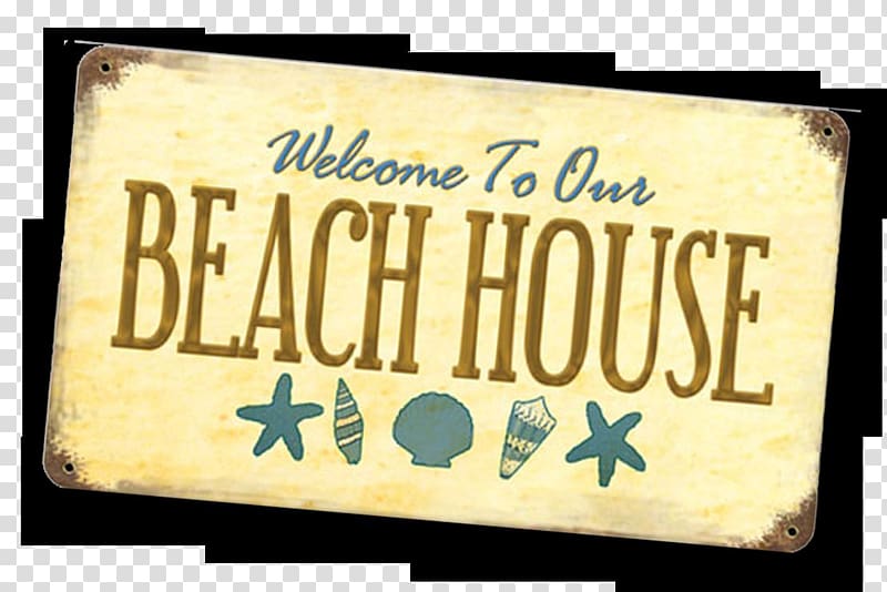 Oceanside Beach house House sign, envelope transparent background PNG clipart