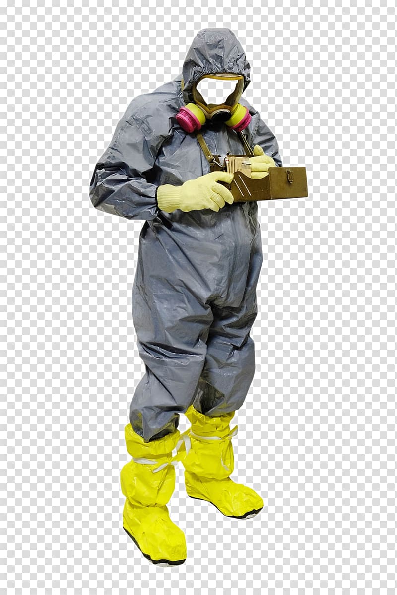 gray and green hazmat suit, Hazmat suit Dangerous goods Gas mask, People wearing gas mask transparent background PNG clipart