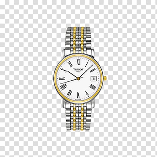 Tissot Watch Jewellery Quartz clock Movement, Citizen watch gold coffee color men\'s watches male table transparent background PNG clipart