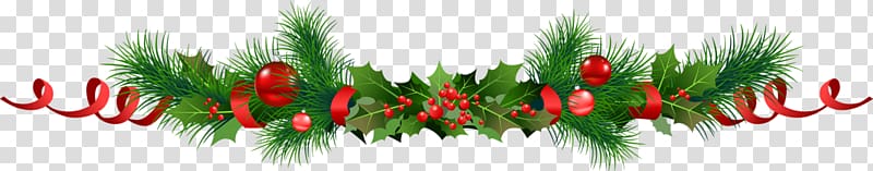 Common holly Christmas ornament Christmas decoration Santa Claus, garlands transparent background PNG clipart
