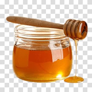 honey filled in glass jar, Dipper In Honey Pot transparent background PNG clipart