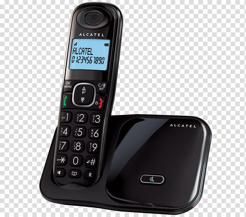 Cordless telephone Alcatel Mobile Home & Business Phones ATLINKS Alcatel XL280, Retro Phone transparent background PNG clipart