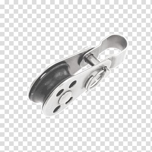 Marine grade stainless Stainless steel Block Pulley, high grade shading transparent background PNG clipart