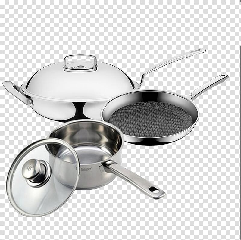 pot WMF Group Frying pan Wok Cast-iron cookware, Wok frying pan transparent background PNG clipart