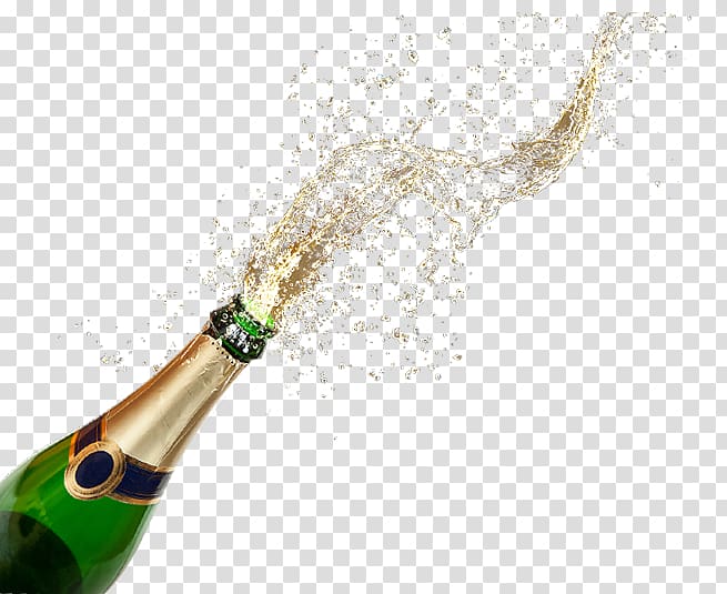 liquor came out of bottle, Champagne Wine, Champagne popping transparent background PNG clipart
