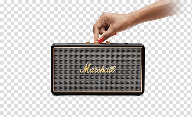 Loudspeaker Guitar amplifier Marshall Amplification Wireless speaker Bluetooth, MARSHALL transparent background PNG clipart