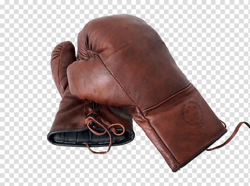 pair of brown leather boxing gloves, Vintage Boxing Gloves transparent background PNG clipart
