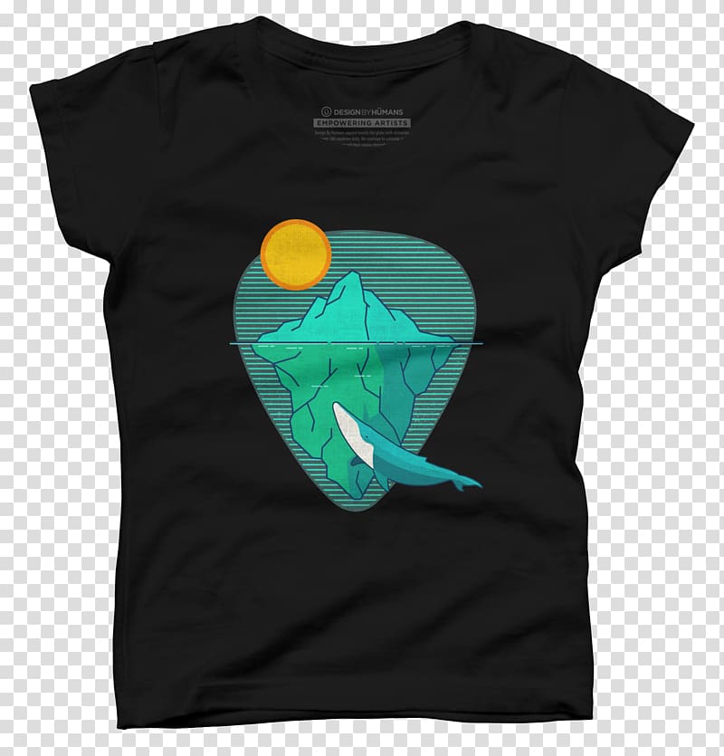 T-shirt Turquoise Blue Teal Green, iceberg transparent background PNG clipart