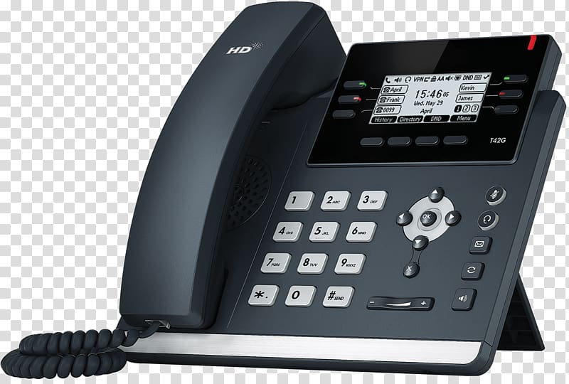 VoIP phone Yealink SIP-T42G Yealink SIP-T41S Telephone Yealink SIP-T27G, voip transparent background PNG clipart