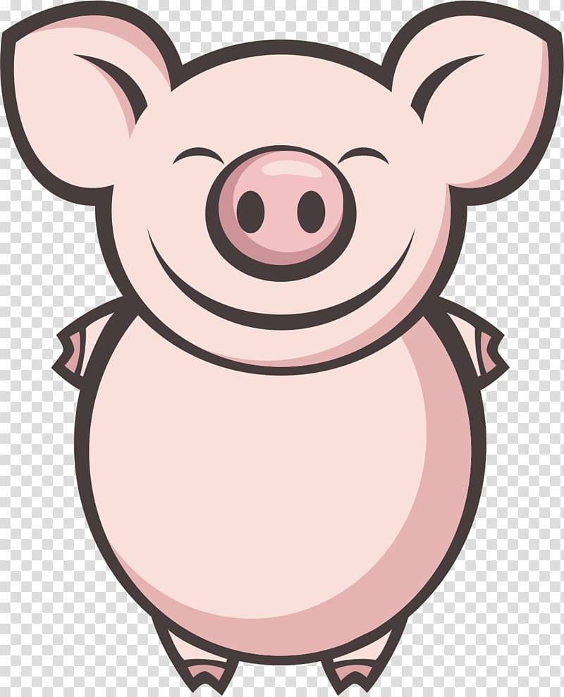 Domestic pig Pink , Pink pig transparent background PNG clipart