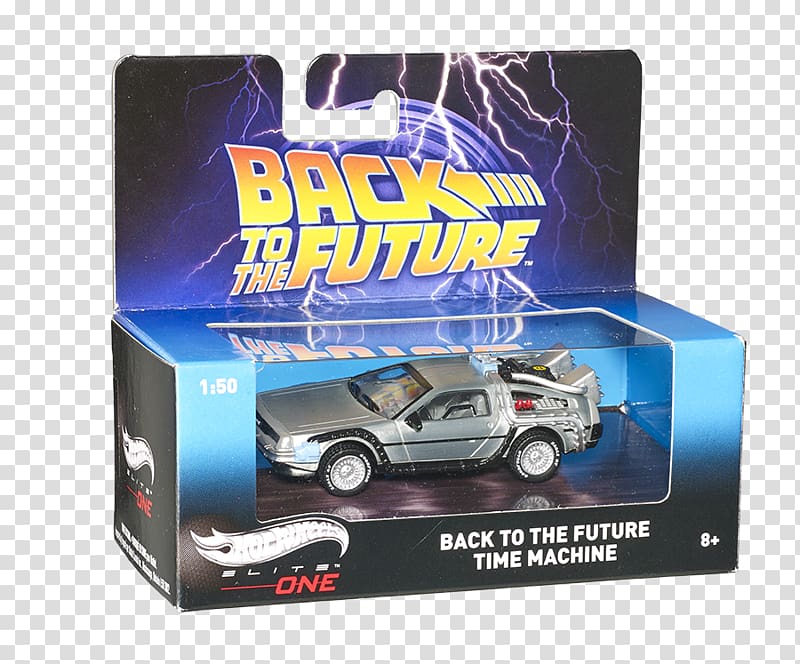 DeLorean time machine Back to the Future Die-cast toy Hot Wheels Model car, hot wheels transparent background PNG clipart