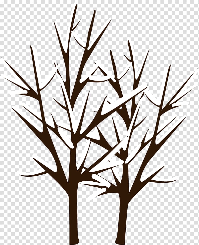 Twig Snow Vecteur, Branches thick snow transparent background PNG clipart