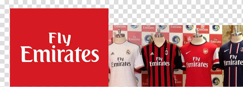 Emirates T-shirt Sponsor Football Milan, fly emirates transparent background PNG clipart