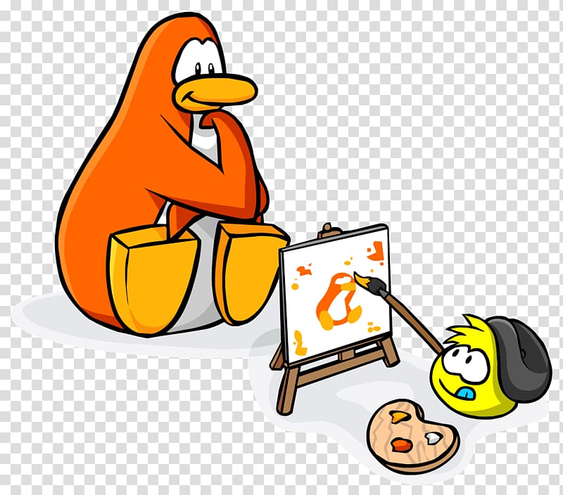 Club Penguin Painting Razorbills, painter transparent background PNG clipart