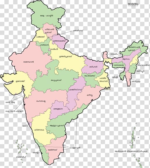 States and territories of India Map , India transparent background PNG clipart