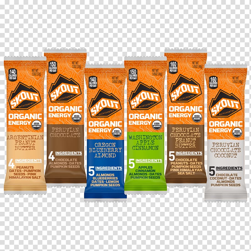 Organic food Flavor Energy Bar Skout Backcountry LLC Organic certification, Organic label transparent background PNG clipart