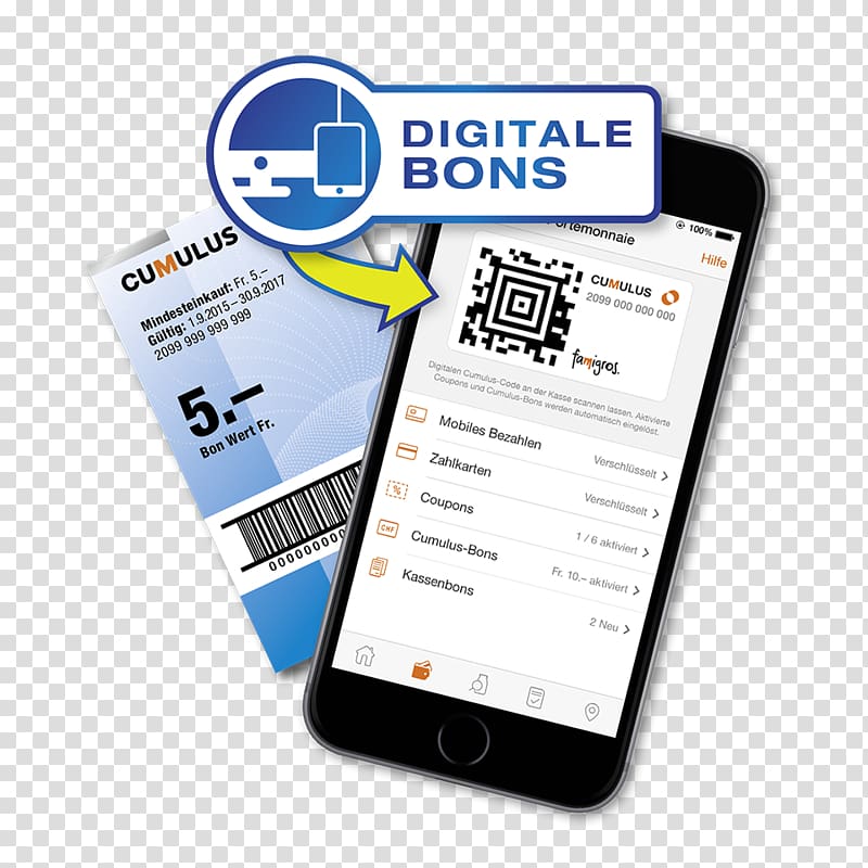 Smartphone Migros Coupon Business Voucher, App Promotion transparent background PNG clipart