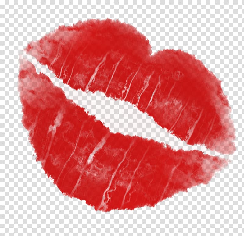 red lips , Lip balm Kiss, Lips Kiss transparent background PNG clipart