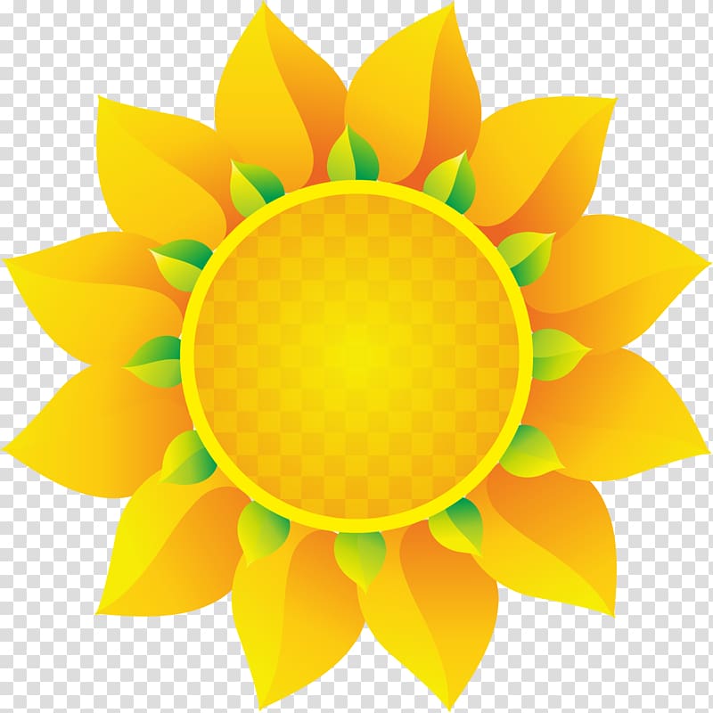yellow petaled flower , Euclidean , sunflower transparent background PNG clipart