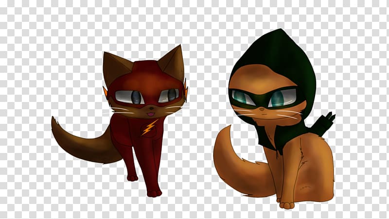 Cat Character Figurine Fiction Tail, Flash Vs Arrow transparent background PNG clipart