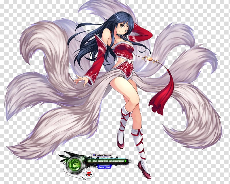 Nine-tailed fox League of Legends Gumiho Ahri Huli jing, League of Legends transparent background PNG clipart