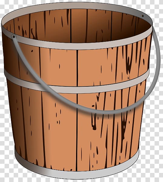 Bucket , wood basket transparent background PNG clipart