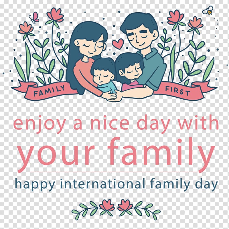 illustration of family figures transparent background PNG clipart