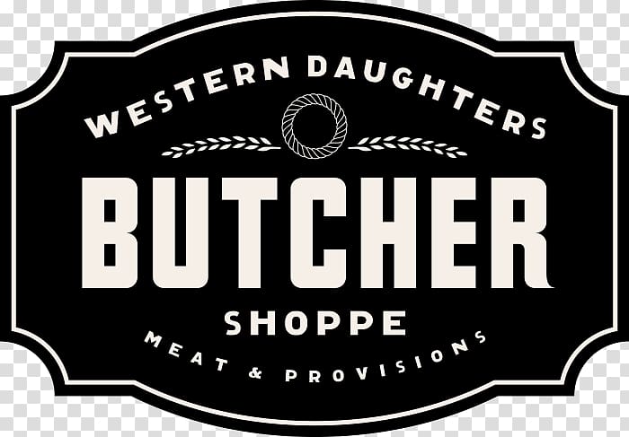 Western Daughters Butcher Shoppe Logo Cattle, meat Shop transparent background PNG clipart