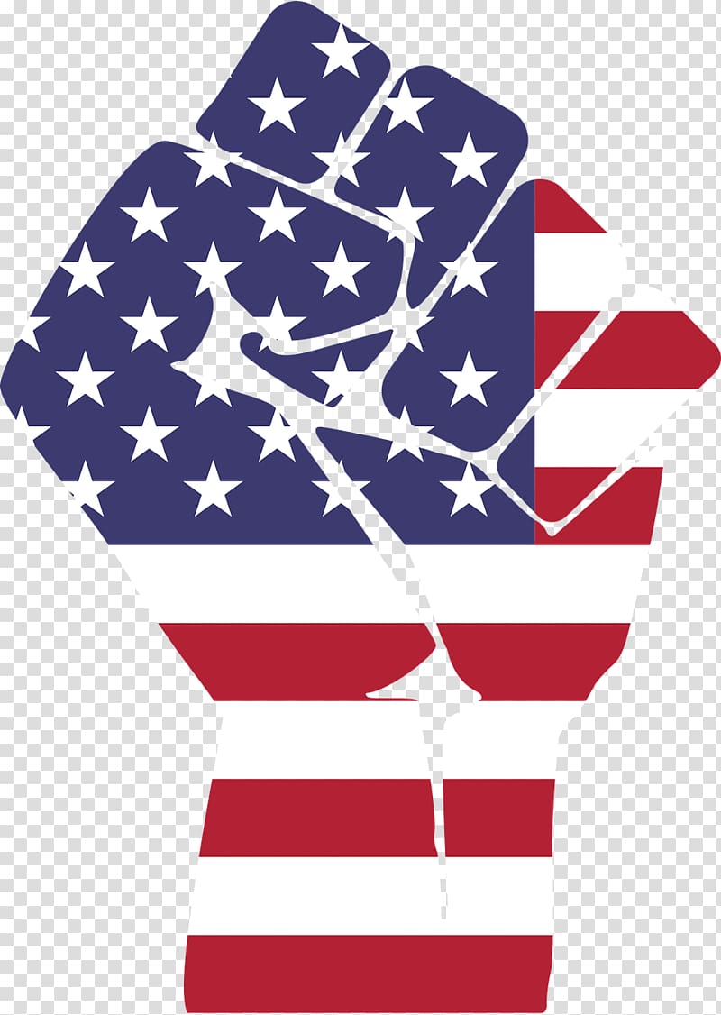 Flag of the United States Raised fist, fist transparent background PNG clipart