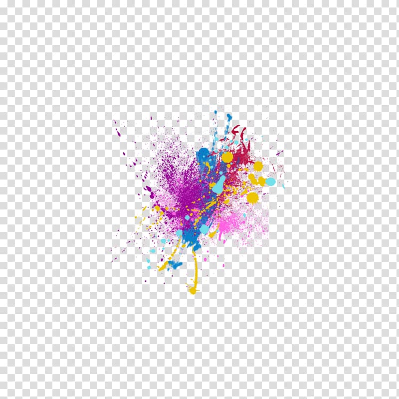 multicolored abstract painting, Sticker PicsArt Studio Color Paint Stain, smoke transparent background PNG clipart