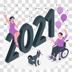 illustration, Year 2021, dog, winter, celebration, drink, party, event, new year, friends, culture transparent background PNG clipart thumbnail