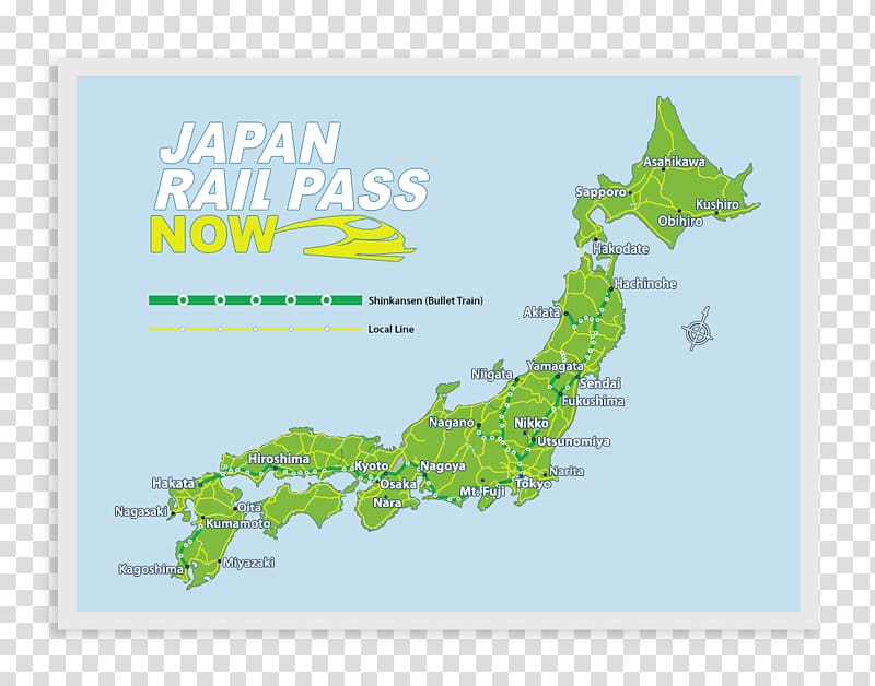 Japan Rail Pass World map Rail transport Hakata Station, japan attractions transparent background PNG clipart