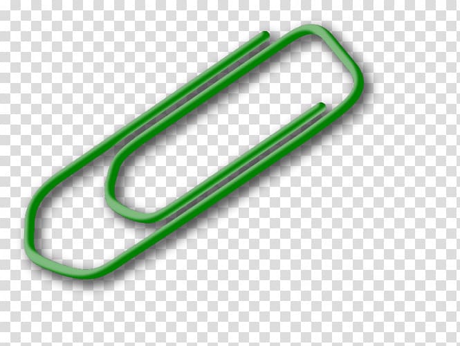 green paper clip art, Paper Clip transparent background PNG clipart