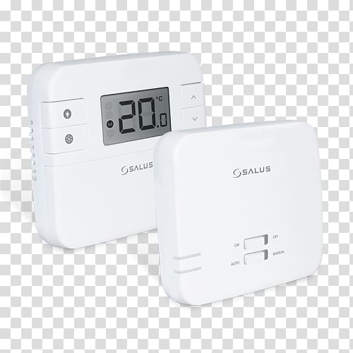 Room thermostat Central heating Wireless Radio frequency, transparent background PNG clipart